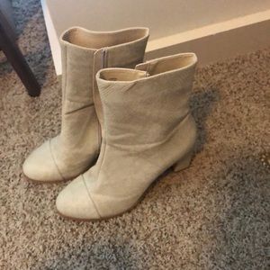 White ankle boots